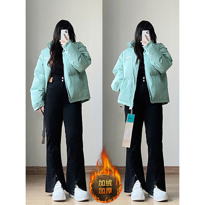 特大码女装巨显瘦穿搭牛仔裤女裤