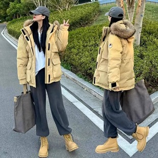 新款 胖mm棉服女冬季 高级设计感小众宽松百搭派克服外套潮 女装 大码