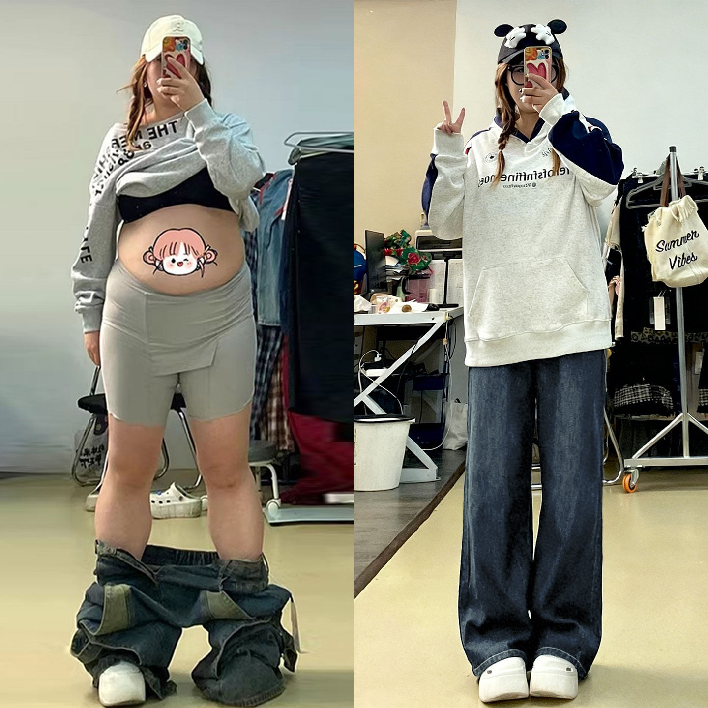 大码胖mm美式高街蓝色牛仔裤女2026新款高腰宽松显瘦垂感直筒裤子,女装/女士精品,大码裤装,淘宝优惠券,粉丝福利购,淘宝优惠卷