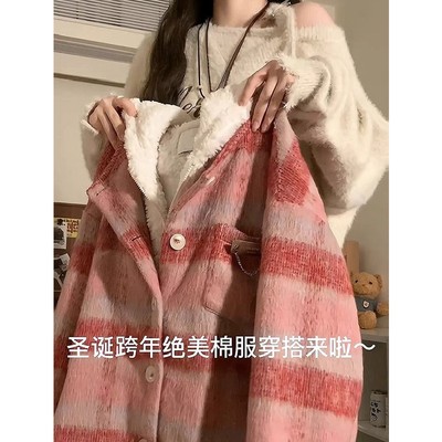 特大码韩版ins宽松保暖连帽棉衣