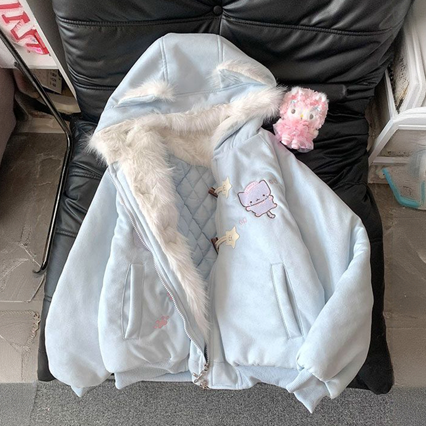 特大码女装学生百搭休闲棉袄外套