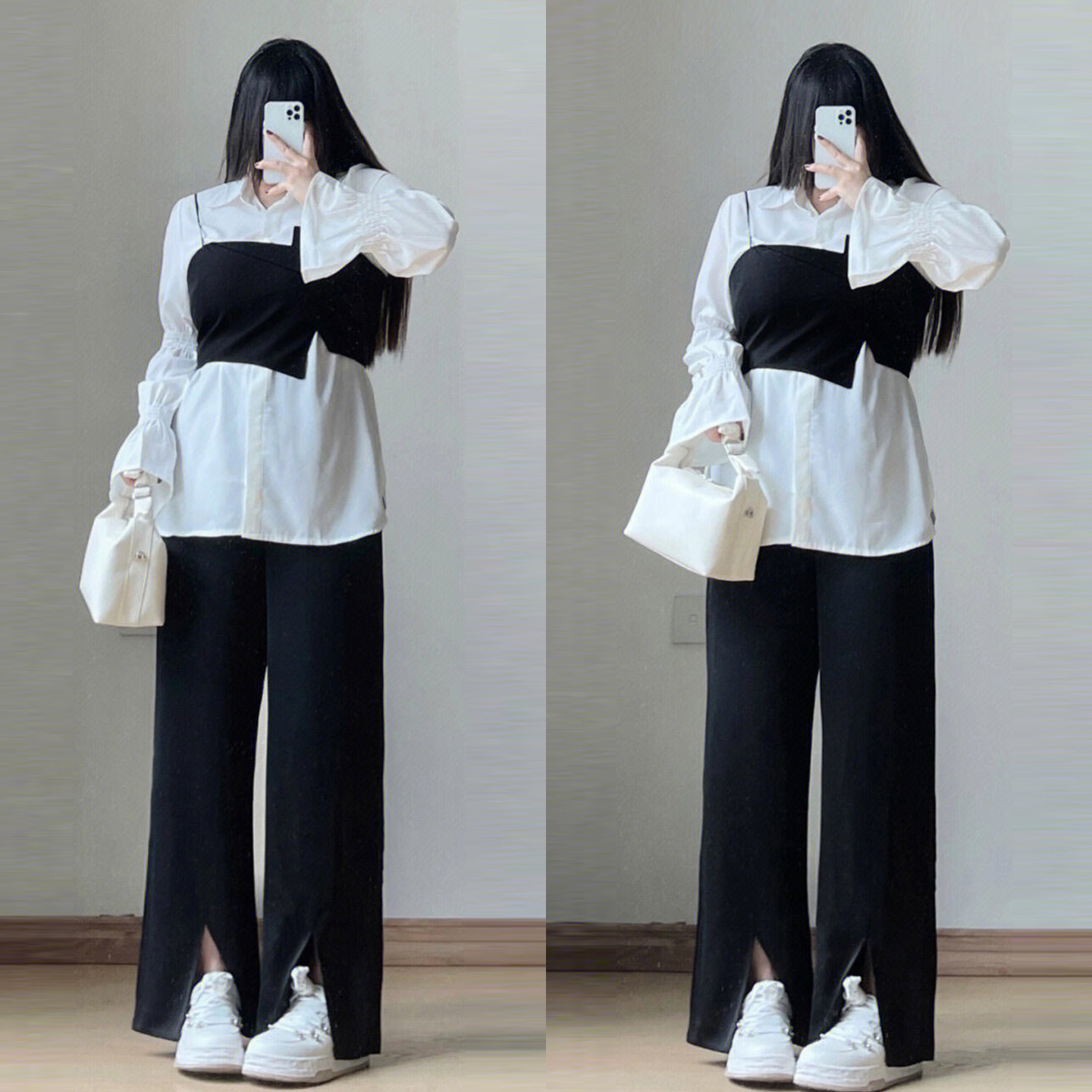 300斤大码女装美式穿搭黑色西装裤女胖mm设计感高腰开叉微喇裤子,女装/女士精品,大码裤装,淘宝优惠券,粉丝福利购,淘宝优惠卷