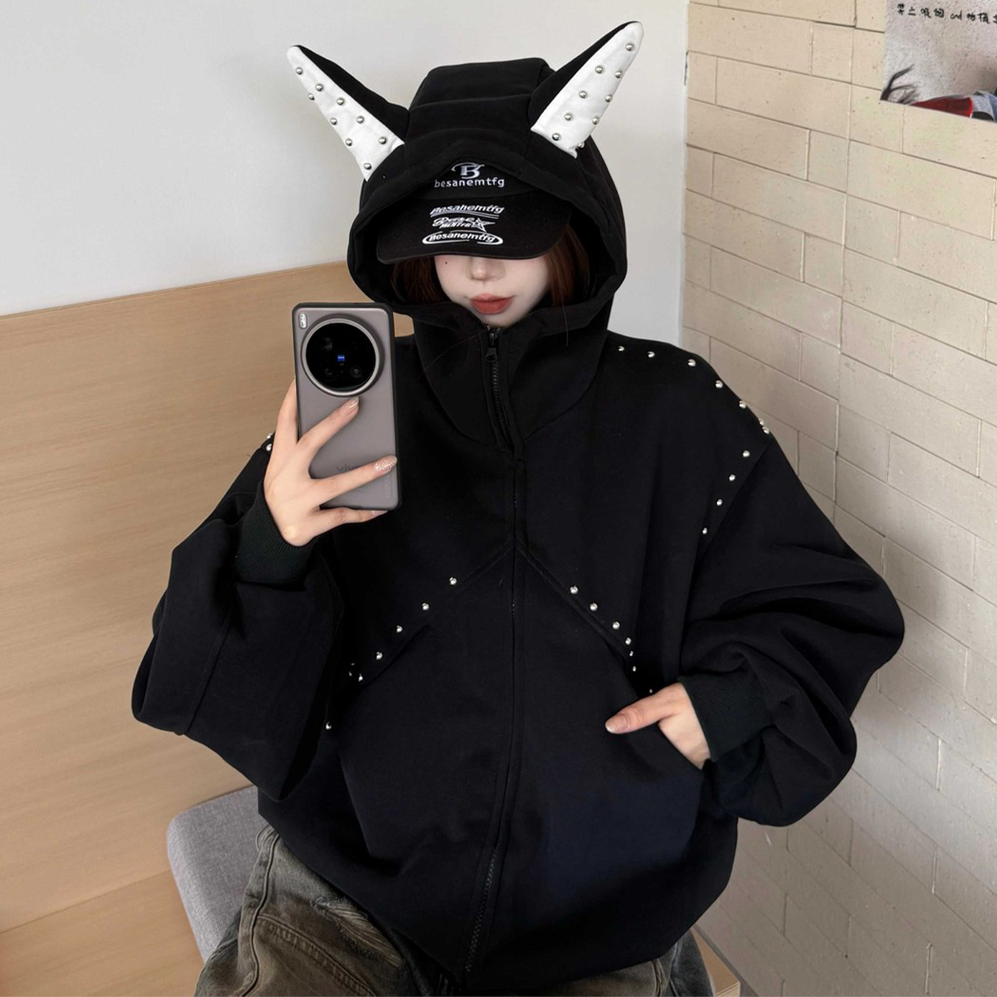 300斤大码女装黑色百搭休闲外套