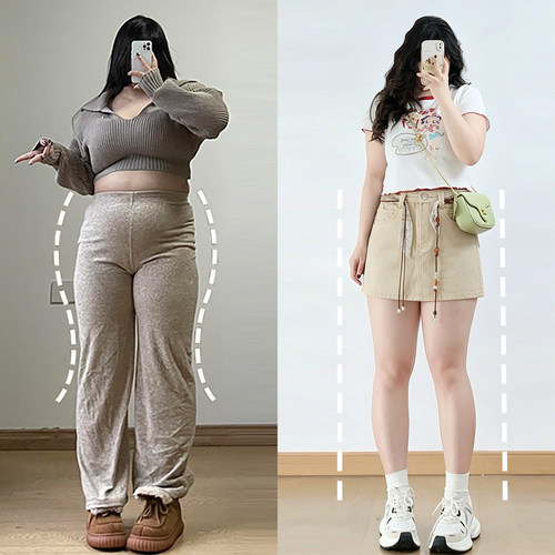 胖mm大码慵懒风休闲a字牛仔裙女