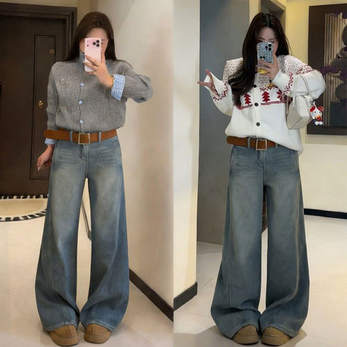 大码胖mm慵懒风宽松休闲阔腿裤女