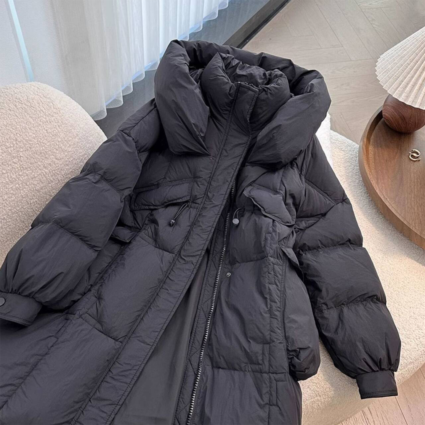 300斤特大码韩系宽松设计感棉衣