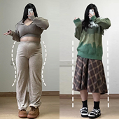 设计感减龄毛呢半身裙女胖mm复古时尚 300斤大码 女装 气质a字中长裙