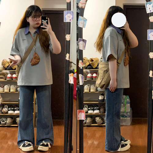 300斤大码女装宽松显瘦遮肉t恤女