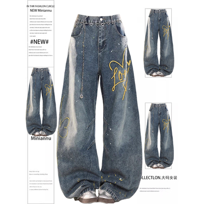 特大码胖mm高腰显瘦辣妹风裤子女