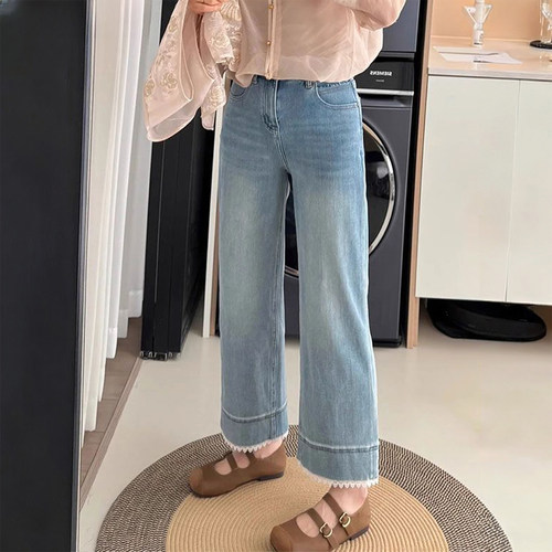 300斤特大码休闲慵懒风九分裤女