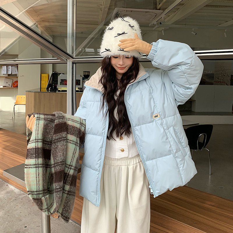 特大码温柔风减龄学生羽绒棉袄女