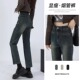 女装 胖mm美式 高腰直筒牛仔裤 大码 女春秋宽松显瘦复古九分烟管裤 子