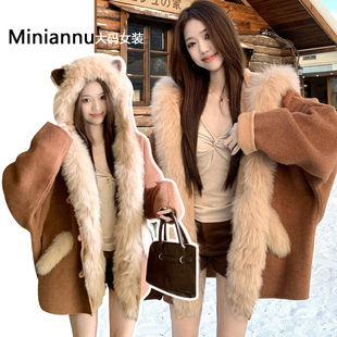 厚外套女时尚 绝美冬装 百搭宽松加绒保暖棉服 胖mm设计感韩版 特大码