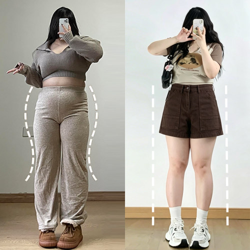 大码女装辣妹风百搭高街热裤子女