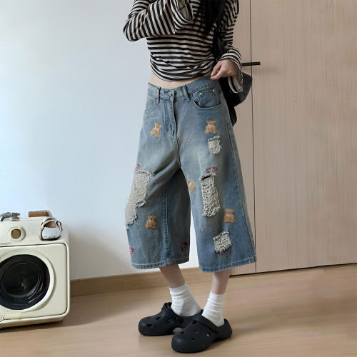 大码女装慵懒风时尚休闲直筒裤女