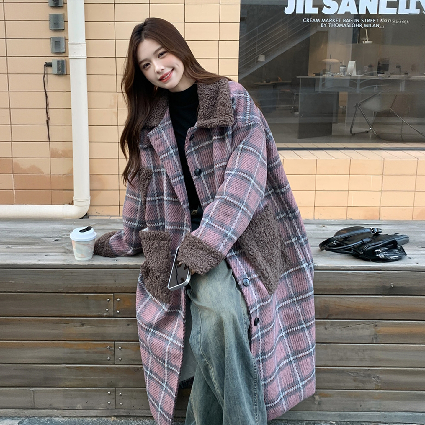 胖mm大码高级感洋气百搭呢大衣女