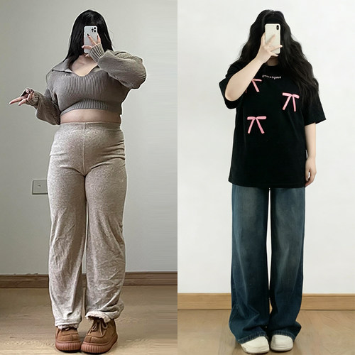 大码女装慵懒风时尚减龄阔腿裤女