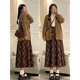 秋冬新款 300斤胖mm格子半身裙女大码 女装 长裙宽松显瘦a字毛呢裙子
