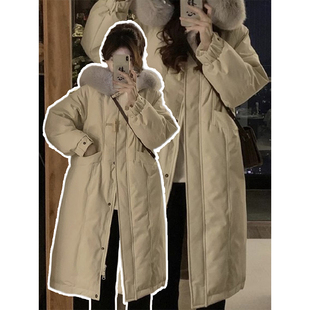 特大码胖mm学院风羽绒棉服大衣女秋冬胖mm加厚保暖棉袄中长款外套