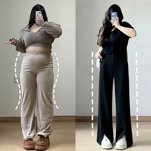 胖mm特大码女装黑色超好看裤子女