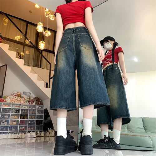 300斤特大码复古高街辣妹短裤女