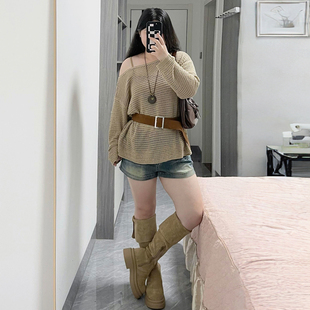 胖mm巨显瘦穿搭弹力牛仔短裤女特大码今年流行的爆款a字阔腿热裤