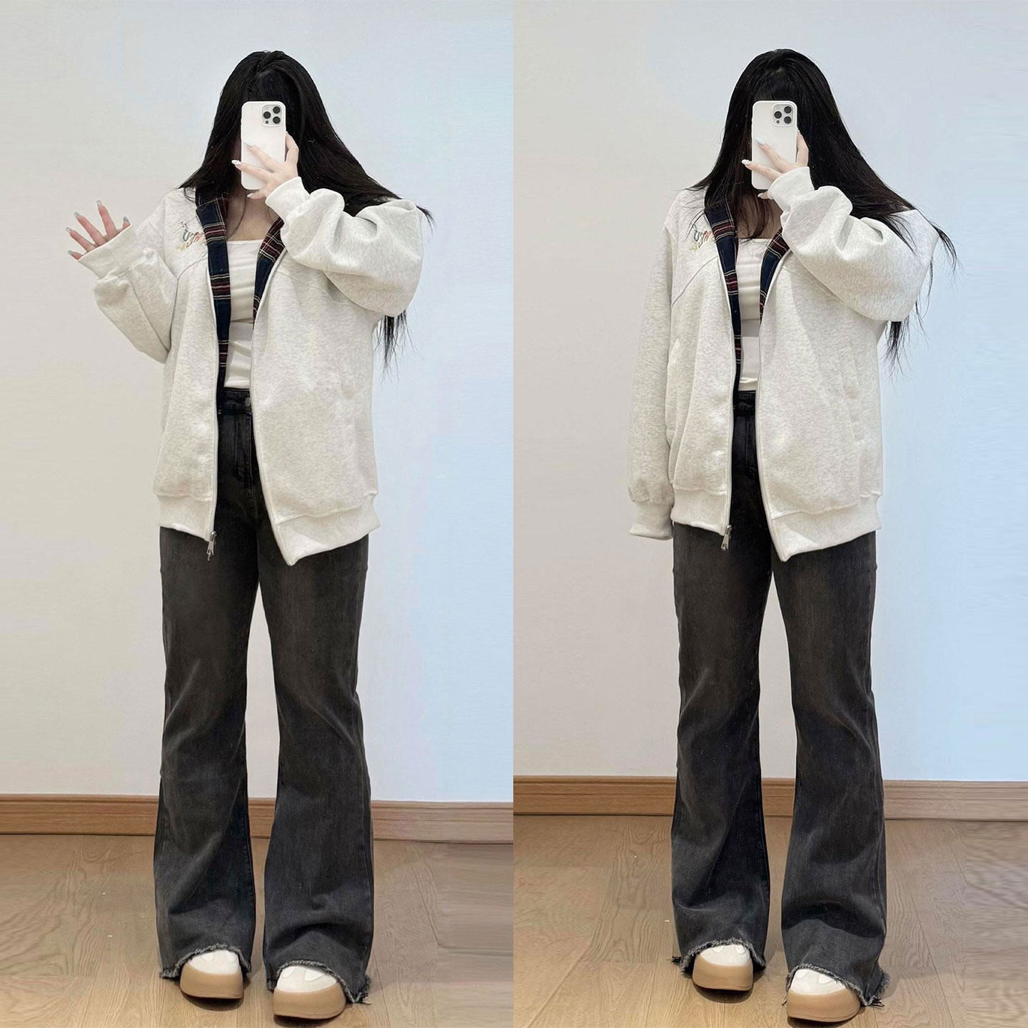 300斤大码女装美式高街辣妹风微喇牛仔裤女秋冬胖mm显瘦喇叭裤子,女装/女士精品,大码裤装,淘宝优惠券,粉丝福利购,淘宝优惠卷