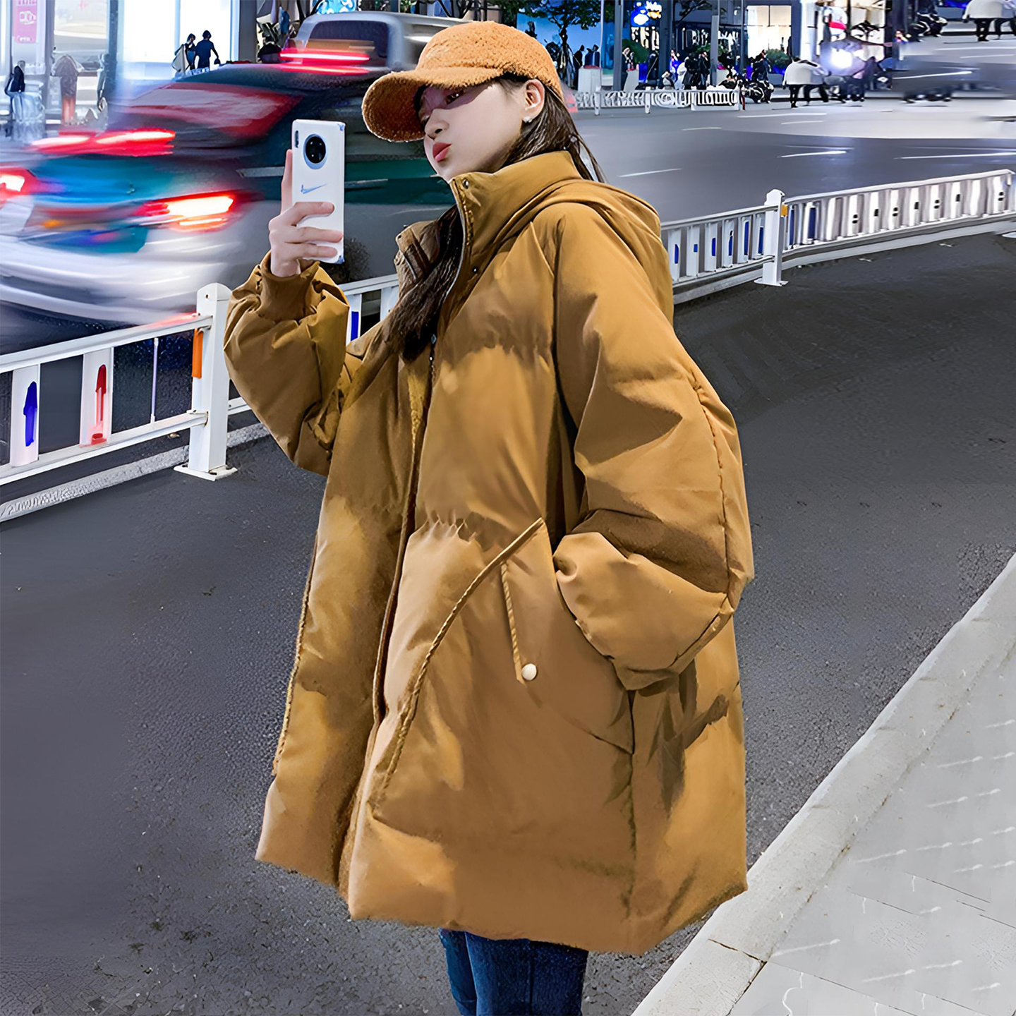 300斤大码女装韩版宽松加厚棉衣