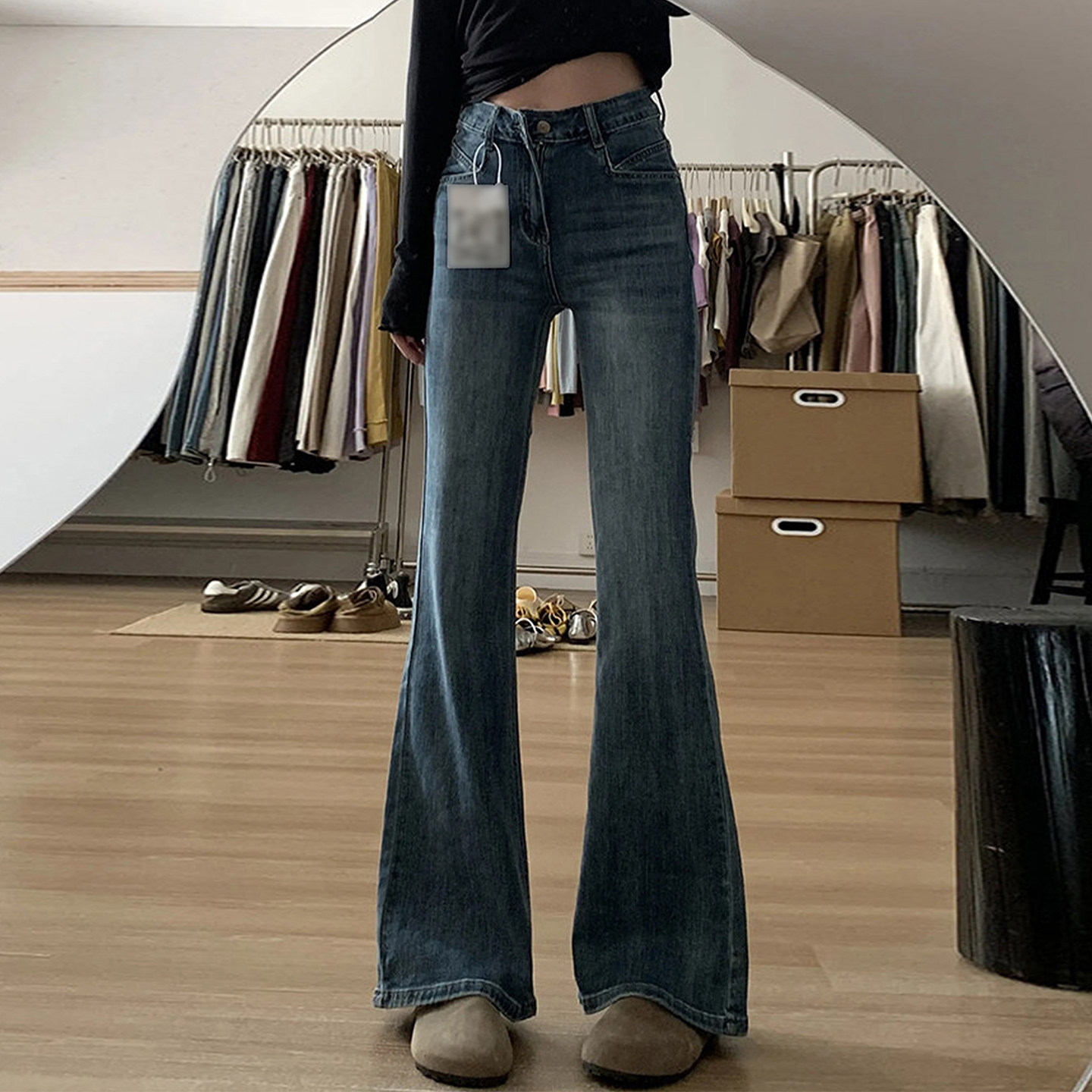 300斤大码女装韩版学生微喇牛仔裤女胖mm高腰弹力不贴腿喇叭裤子,女装/女士精品,大码裤装,淘宝优惠券,粉丝福利购,淘宝优惠卷