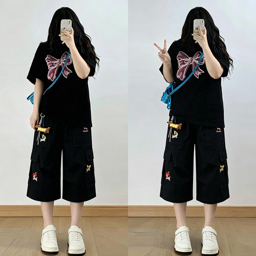 特大码胖mm梨型身材显瘦牛仔短裤