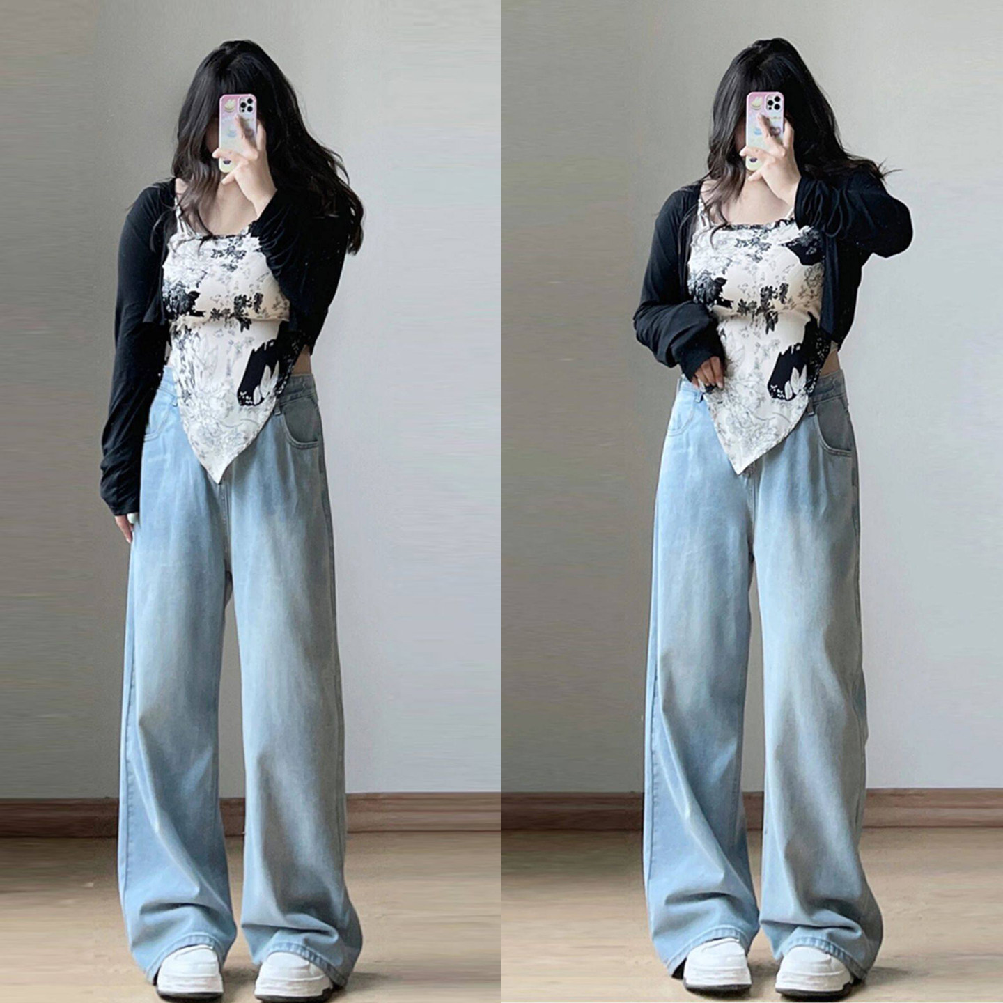 大码女装胖mm蓝色直筒牛仔裤女2025冬季新款时尚百搭气质阔腿裤子,女装/女士精品,大码裤装,淘宝优惠券,粉丝福利购,淘宝优惠卷