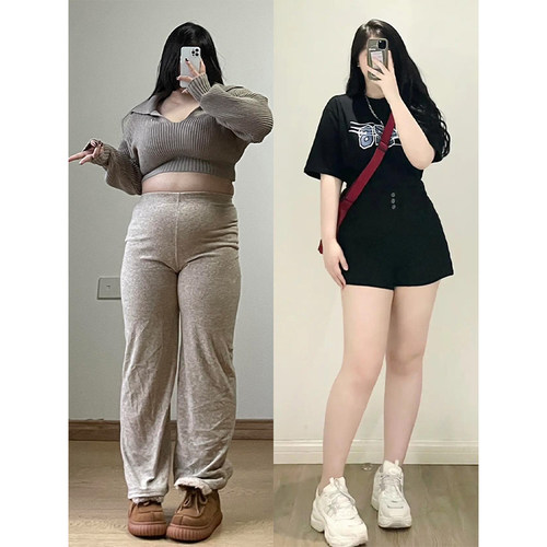 特大码美式高街vibe弹力修身短裤