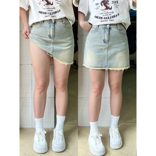 特大码泥黄色ins显瘦休闲短裙女