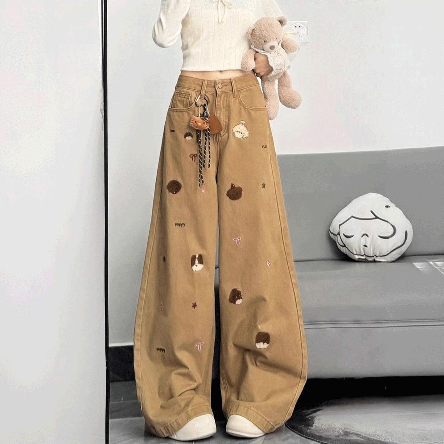 胖mm大码梨型身材显瘦遮肉裤子女