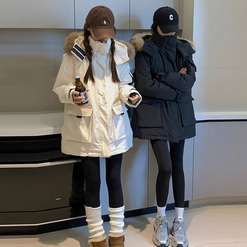 特大码韩系ins加厚连帽学生棉袄