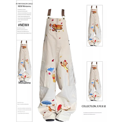 300斤大码女装宽松显瘦工装长裤