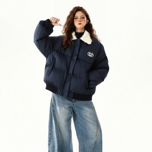 300斤大码女装遮肉休闲百搭棉衣