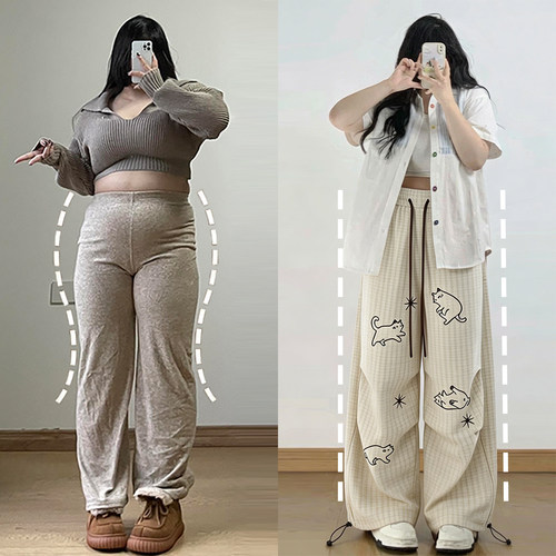 300斤胖mm大码设计感小众裤子女