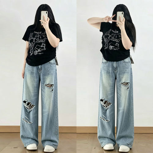 设计感百搭大码胖mm巨好看裤子女