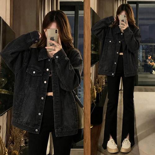 大码胖mm休闲百搭翻领减龄外套女