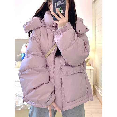 特大码韩系ins甜美风羽绒棉服女