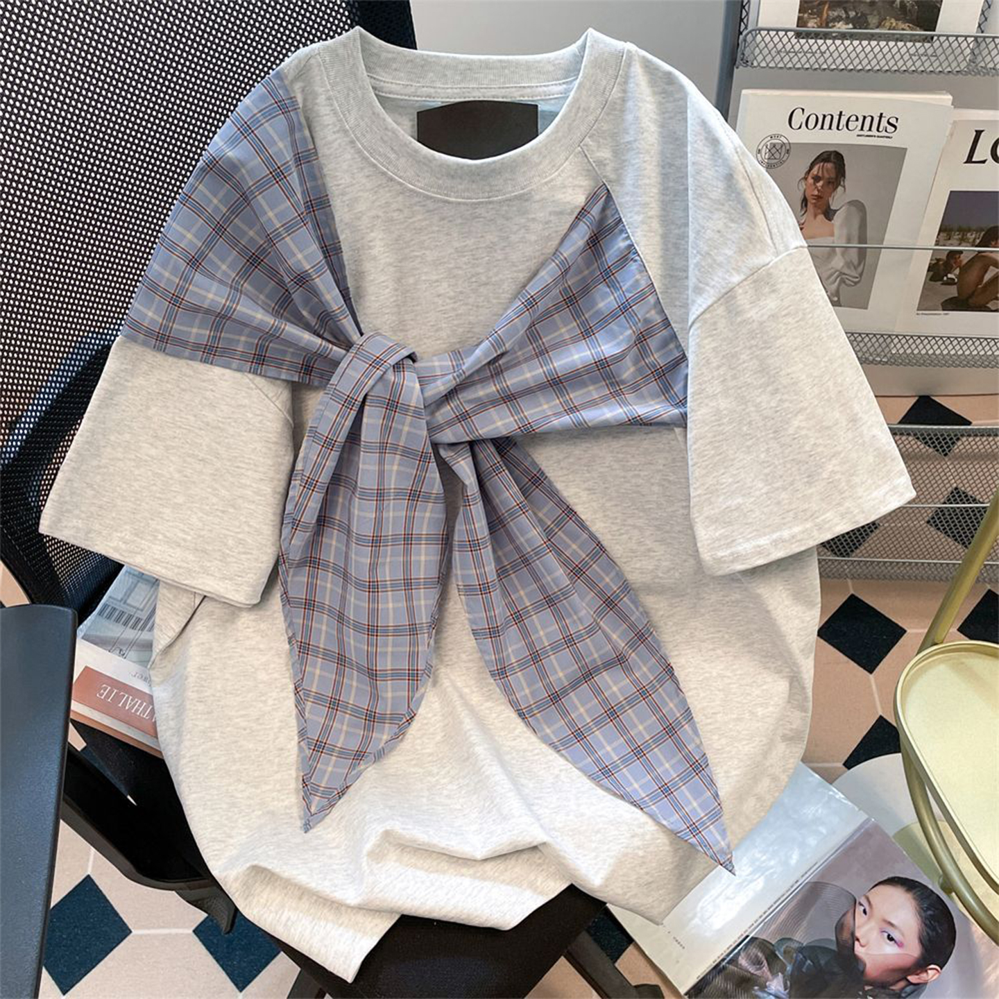 300斤特大码绑带小众不撞款上衣