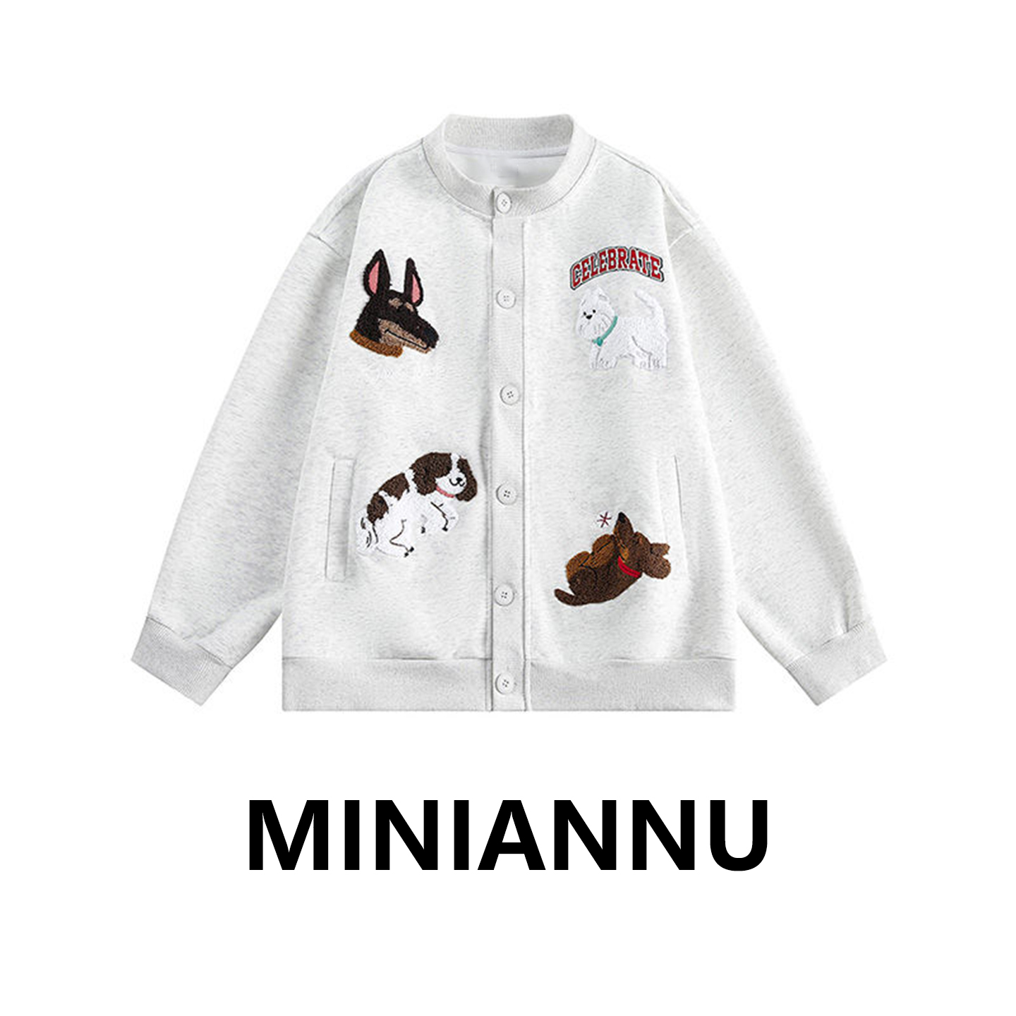 300斤大码女装宽松小狗刺绣上衣