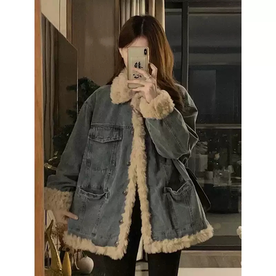 特大码韩版ins宽松休闲加厚棉服