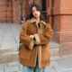 胖mm特大码 气质保暖厚棉服 韩系时尚 好看高级羊羔毛外套女冬季 新款