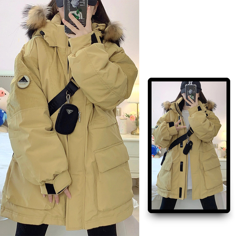 【优质面料】大码胖mm加厚派克服