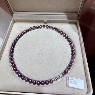 六福珠宝代购 Ag925银女款淡水珍珠气质优雅项链 新款专柜正品