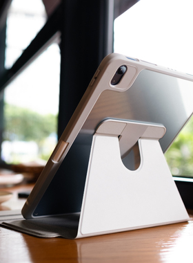 适用苹果ipad保护壳平板air5亚克力pro带笔槽9代2022可旋转10代2018保护套air防弯2轻薄3书本款11寸4硅胶2021