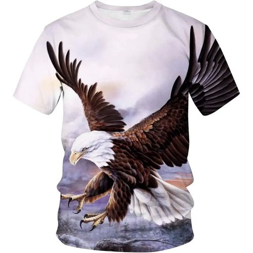 Eagle pattern 3D printed T-shirt for men 老鹰图案3d印花T恤男