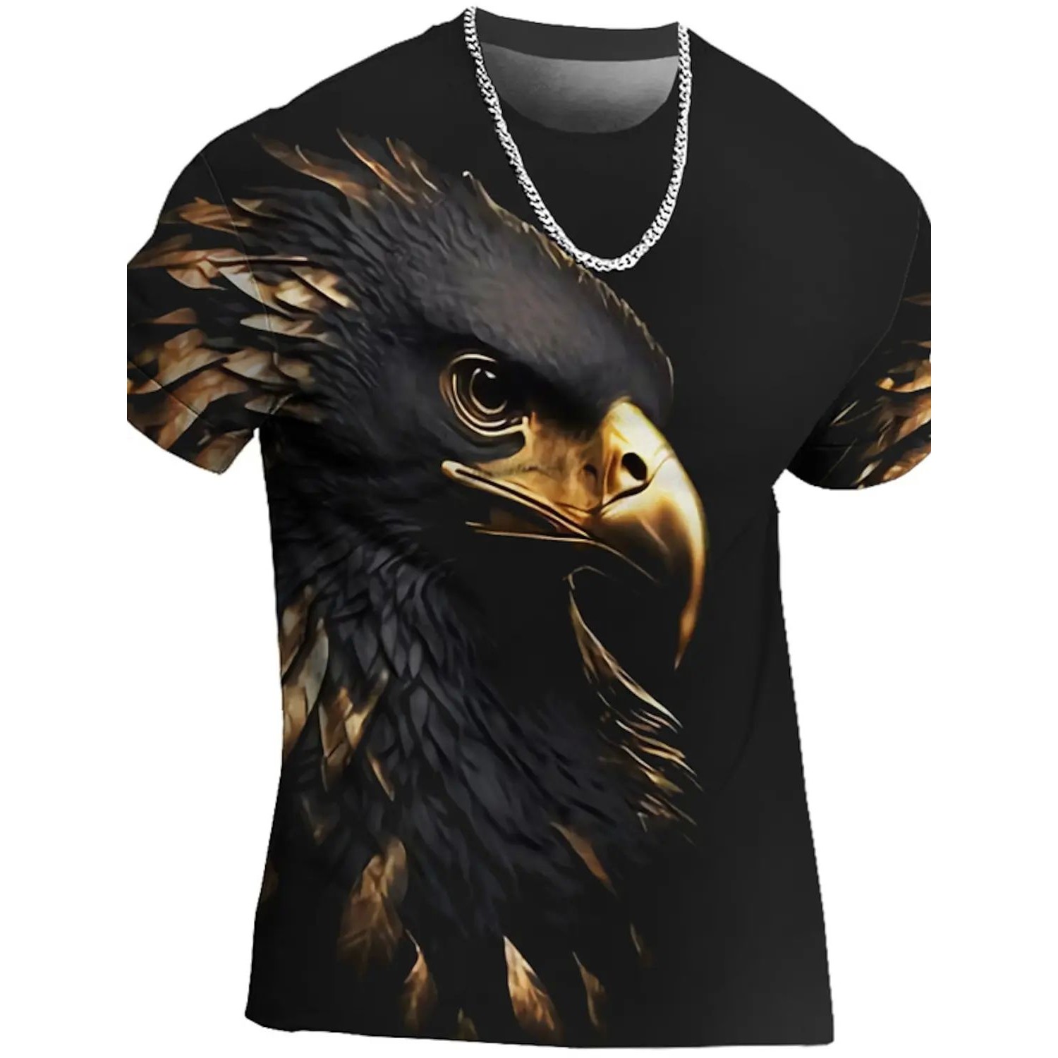 Eagle pattern 3D printed T-shirt for men老鹰图案3d印花 T恤男